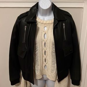 Maje genuine leather jacket